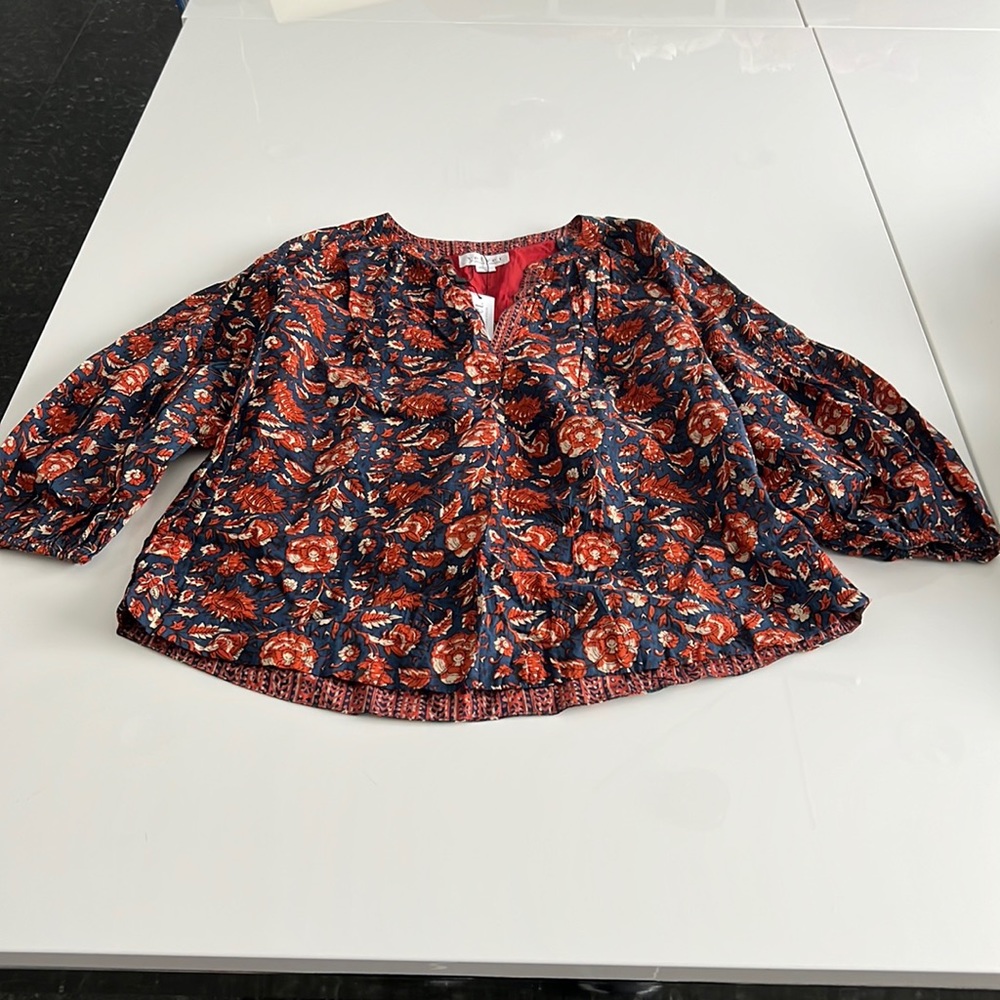 Velvet floral top